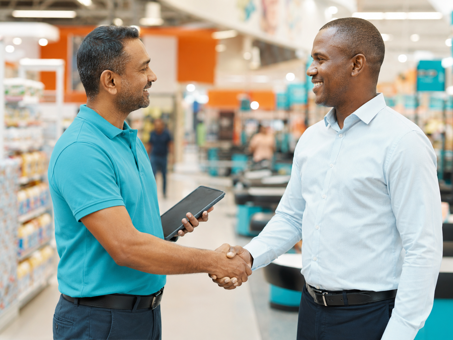 Expert Inosys avec le directeur d'un magasin
