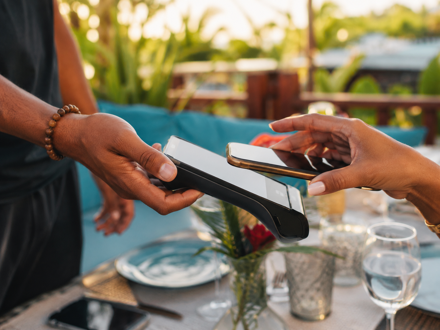 Terminal de paiement mobile, règlement d'un client