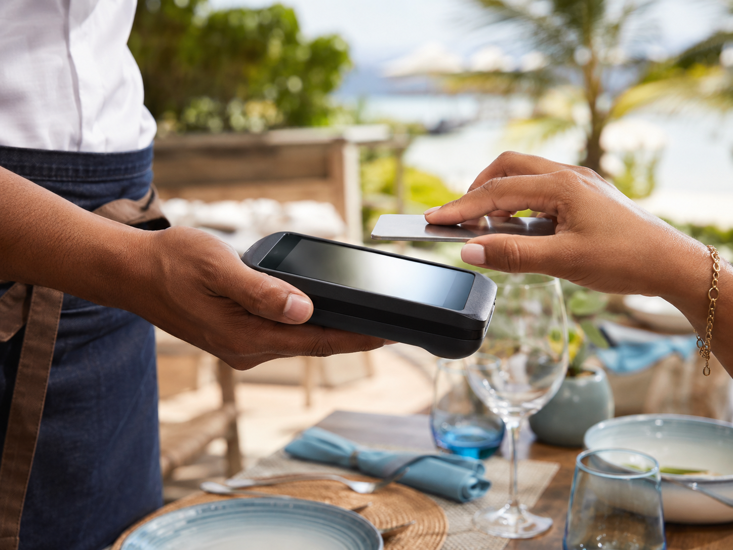 Terminal de paiement mobile, règlement d'un client